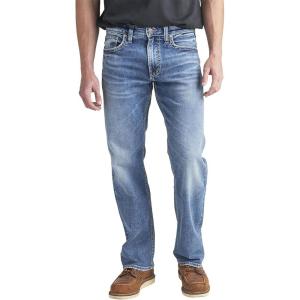Silver Jeans Co. Men’s Zac Relaxed Fit Straight Leg Jean – Legacy(Med Wash Edk267)