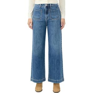 Silver Jeans Co. Womens 70s High Rise Wide Leg Jeans(Indigo)