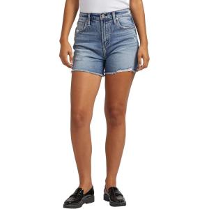 Silver Jeans Co. Women’s 90s Baggy High Rise Short-Legacy(Med Wash Rcs272)