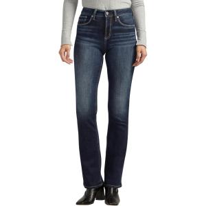 Silver Jeans Co. Women’s Avery High Rise Curvy Fit Slim Bootcut Jeans(Dark Indigo)