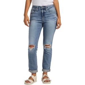 Silver Jeans Co. Womens Beau High Rise Slim Leg Jeans(Indigo)