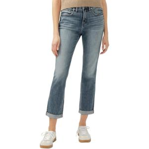 Silver Jeans Co. Women’s Beau High Rise Slim Leg Jeans(Luxe Stretch Med Indigo)