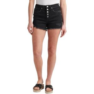Silver Jeans Co. Womens Beau Mid Rise Short(Dark Wash Boa524)