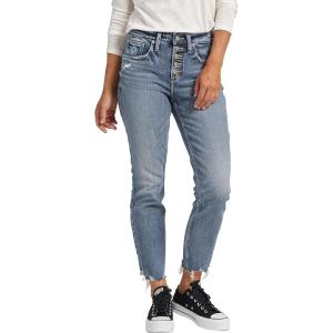 Silver Jeans Co. Women’s Beau Mid Rise Slim Leg Jeans-Legacy(Med Wash Soc234)