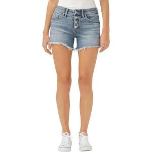 Silver Jeans Co. Womens Boyfriend Mid Rise Short(Dark Indigo)