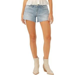 Silver Jeans Co. Womens Boyfriend Mid Rise Short(Light Wash)