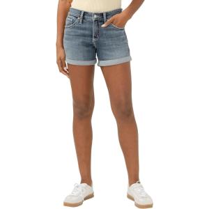 Silver Jeans Co. Womens Boyfriend Mid Rise Short(Luxe Stretch Glory)