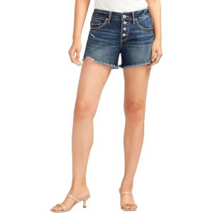 Silver Jeans Co. Womens Boyfriend Mid Rise Short(Med Wash Cvs313)