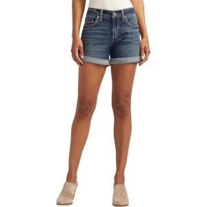 Silver Jeans Co. Womens Boyfriend Mid Rise Short(Med Wash Cvs376)