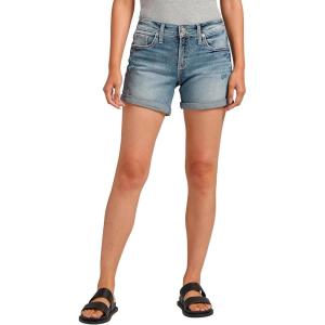Silver Jeans Co. Womens Boyfriend Mid Rise Short(Med Wash Eae205)