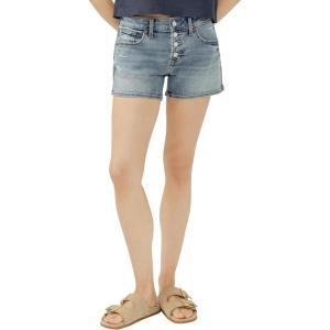Silver Jeans Co. Womens Boyfriend Mid Rise Short(Med Wash Ecf267)