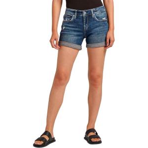 Silver Jeans Co. Womens Boyfriend Mid Rise Short(Med Wash Epx333)