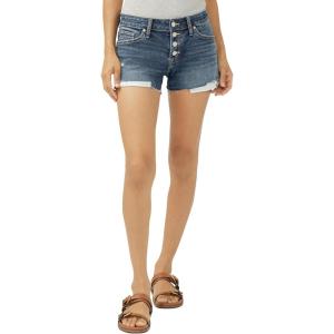 Silver Jeans Co. Womens Boyfriend Mid Rise Short(Med Wash Sia390)