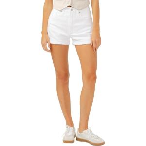 Silver Jeans Co. Womens Boyfriend Mid Rise Short(White)
