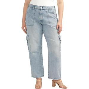 Silver Jeans Co. Women’s Denim Utility Cargo Jeans(Indigo)