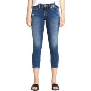 Silver Jeans Co. Women’s Elyse Mid Rise Capri(Dark Indigo Wash)