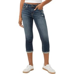 Silver Jeans Co. Women’s Elyse Mid Rise Comfort Fit Capri Jeans(Honor)