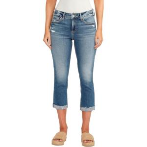 Silver Jeans Co. Women’s Elyse Mid Rise Comfort Fit Capri Jeans(Med Wash Cvs216)