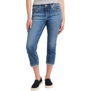 Silver Jeans Co. Women’s Elyse Mid Rise Comfort Fit Capri Jeans(Med Wash Egx290)