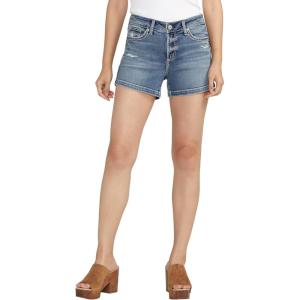 Silver Jeans Co. Womens Elyse Mid Rise Comfort Fit Short(Med Wash Cvs305)