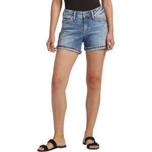 Silver Jeans Co. Womens Elyse Mid Rise Comfort Fit Short(Med Wash Eae250)