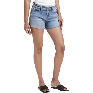 Silver Jeans Co. Womens Elyse Mid Rise Comfort Fit Short(Med Wash Eaf230)