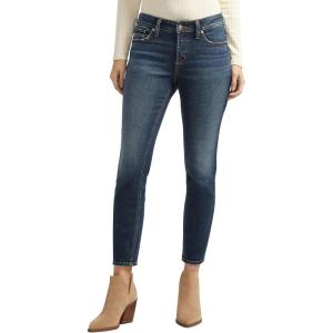 Silver Jeans Co. Women’s Elyse Mid Rise Comfort Fit Skinny Jeans(Indigo)
