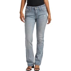 Silver Jeans Co. Womens Elyse Mid Rise Comfort Fit Slim Bootcut Jeans – Legacy(Med Wash Caa233)