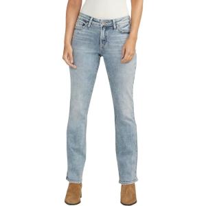 Silver Jeans Co. Womens Elyse Mid Rise Comfort Fit Slim Bootcut Jeans(Med Wash Ecf258)