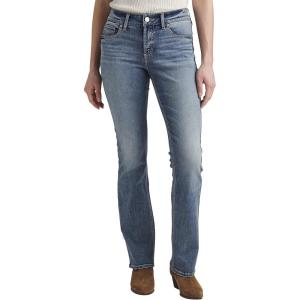 Silver Jeans Co. Womens Elyse Mid Rise Comfort Fit Slim Bootcut Jeans(Med Wash Edb257)
