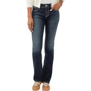 Silver Jeans Co. Womens Elyse Mid Rise Comfort Fit Slim Bootcut Jeans(Tempo)