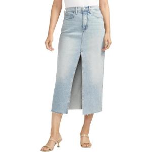 Silver Jeans Co. Women’s Front-Slit Jean Skirt, Indigo