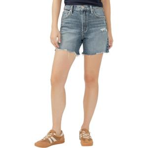 Silver Jeans Co. Womens Highly Desirable High Rise Short(Dark Wash)