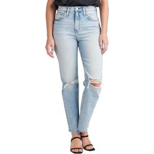 Silver Jeans Co. Womens Highly Desirable High Rise Straight Leg Jeans(Med Wash Rcs286)