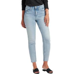 Silver Jeans Co. Women’s Infinite Fit High Rise Skinny Leg Jeans(Light Wash Inf110)