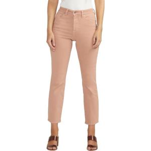 Silver Jeans Co. Womens Isbister High Rise Straight Leg Jeans(Dusty Coral)