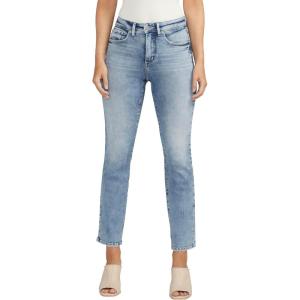 Silver Jeans Co. Womens Isbister High Rise Straight Leg Jeans(Indigo)