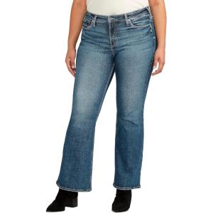 Silver Jeans Co. Womens Plus Size Most Wanted Mid Rise Flare Jeans – Legacy(Med Wash Eae369)