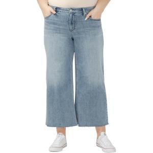 Silver Jeans Co. Womens Plus Size Suki Mid Rise Curvy Fit Wide Leg Jeans(Luxe Stretch Indigo)