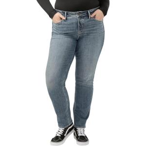 Silver Jeans Co. Women’s Plus Size Suki Mid Rise Slim Bootcut Jeans(Luxe Stretch Med Wash)