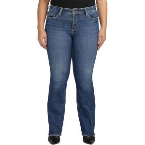 Silver Jeans Co. Women’s Plus Size Suki Mid Rise Slim Bootcut Jeans(Med Wash Ekc391)