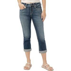 Silver Jeans Co. Women’s Suki Curvy Fit Mid Rise Capri Jean(Ballot)