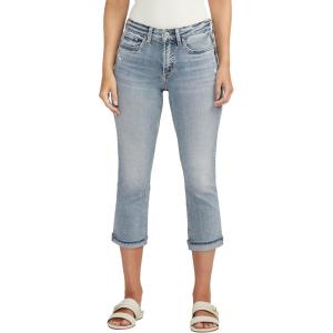 Silver Jeans Co. Women’s Suki Curvy Fit Mid Rise Capri Jean(Med Wash Cvs268)