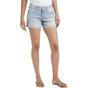Silver Jeans Co. Womens Suki Mid Rise Curvy Fit Short(Light Wash Epx199)