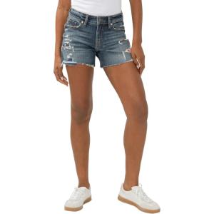 Silver Jeans Co. Womens Suki Mid Rise Curvy Fit Short(Luxe Stretch Liberty)