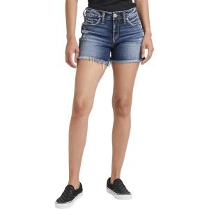 Silver Jeans Co. Womens Suki Mid Rise Curvy Fit Short(Med Wash Ecf388)