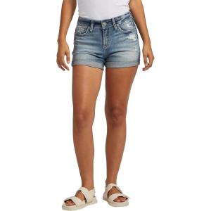 Silver Jeans Co. Womens Suki Mid Rise Curvy Fit Short(Med Wash Ekc249)