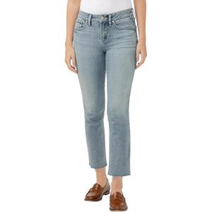 Silver Jeans Co. Womens Suki Mid Rise Curvy Fit Skinny Crop Jeans(Luxe Stretch Indigo)