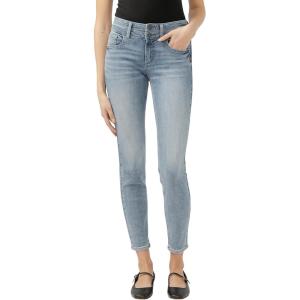 Silver Jeans Co. Women’s Suki Mid Rise Curvy Fit Skinny Jeans(Med Wash)