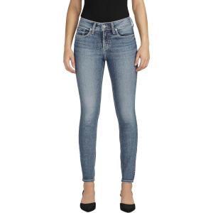 Silver Jeans Co. Women’s Suki Mid Rise Curvy Fit Skinny Jeans(Med Wash Eae238)